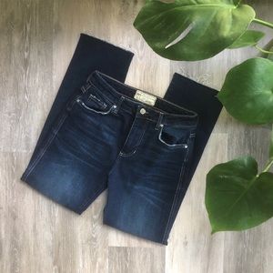 Free People high rise skinny crop, raw hem, 25